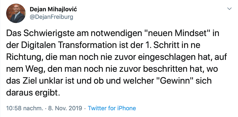 Tweet von Dejan