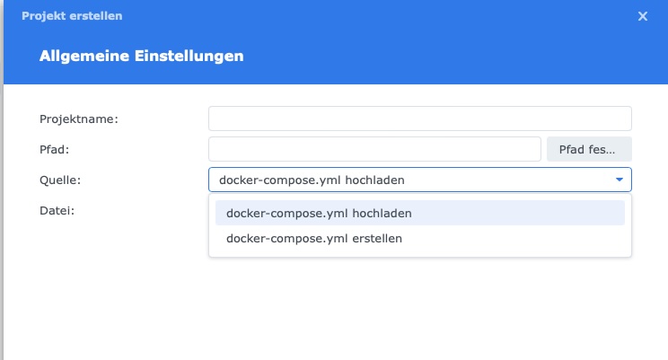 Die Quelle für die Konfigurationsdatei