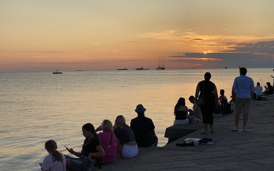 Sonnenuntergang an der Molo Audace